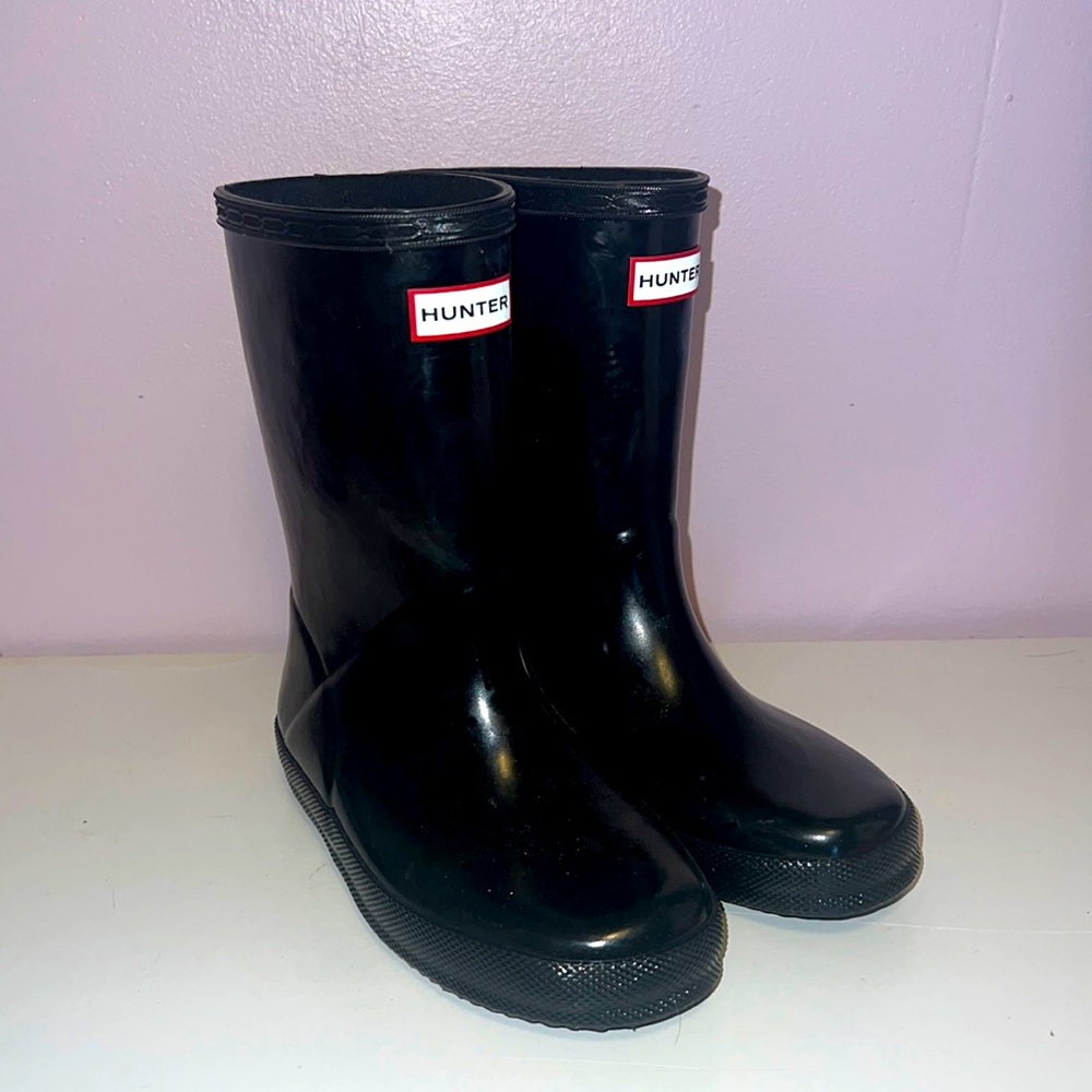 Hunter Original Girls Black Rain Boots